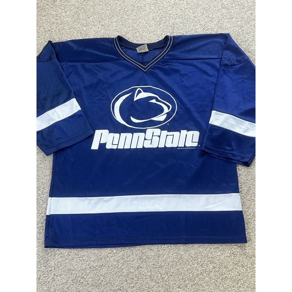 Vintage Penn State Nittany Lions Spell Out Hockey Jersey Large Made In USA NCAA